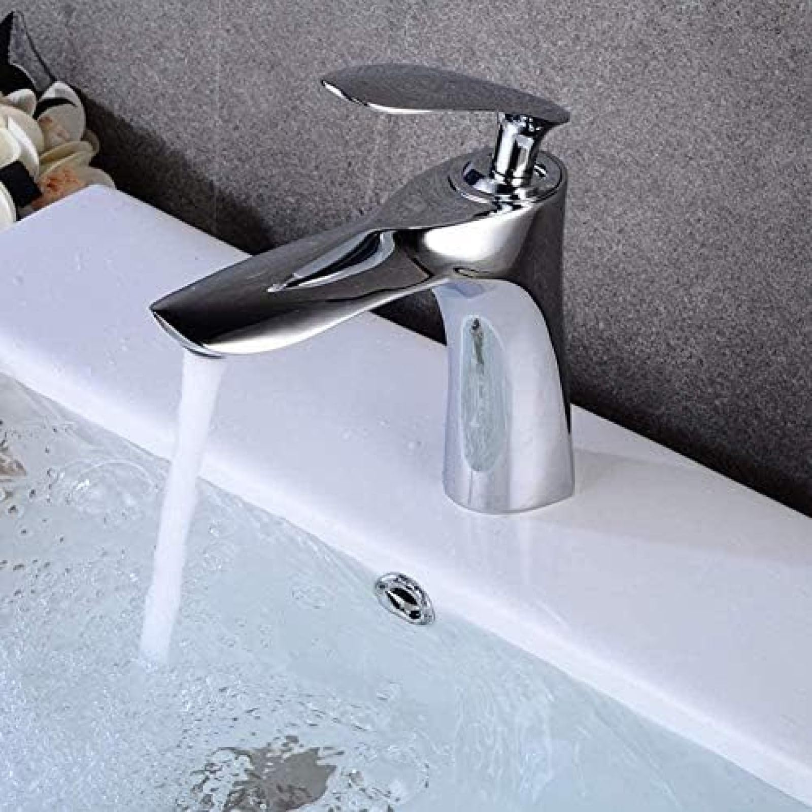 CRJUS Premium Chrome Kitchen Faucet with Hot & Cold Water Mixer - Brass Basin Sink Tap for Bathroom & Toilet - Durable & Stylish Chrome Finish - Perfect for Modern Home, Restaurant, and Office Use