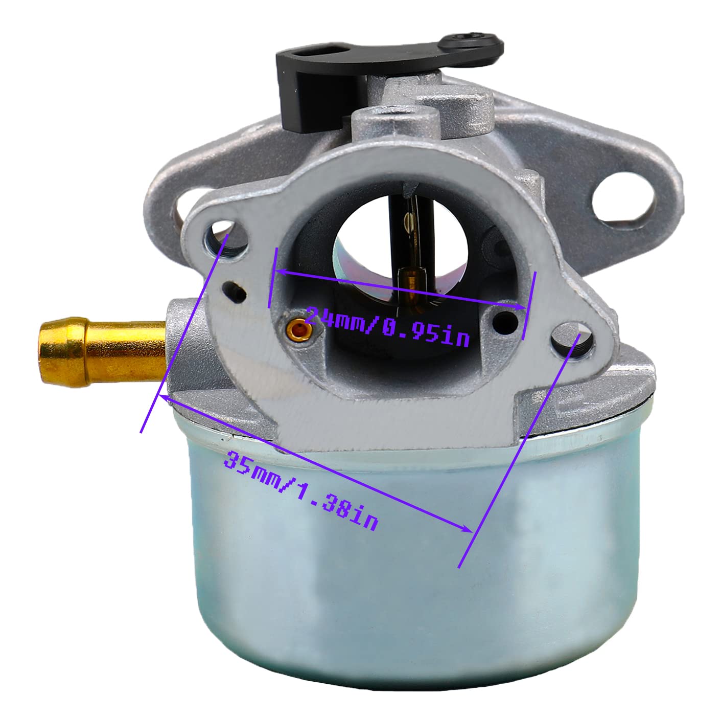 Briggs & Stratton Carburetor 14111 Replacement - Compatible with Models 498170, 498254, 694202, 693909, 799872, 799868 - Includes 795259 Air Filter Cleaner Primer Base Set - Perfect for Lawn Mower Engine Maintenance & Tune-Ups