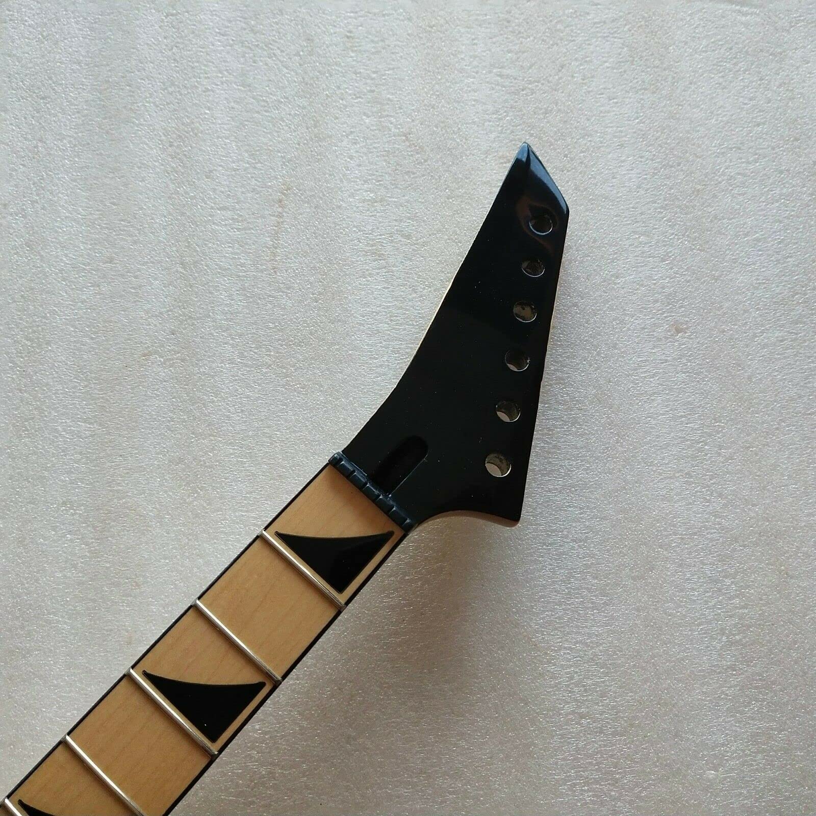 YAFEN Reverse Head Electric Guitar Neck - Maple Fingerboard, 24 Frets, 25.5 Inch Scale, Jackson Style Gloss Finish | Perfect for Metal, Rock & Shredding Performances