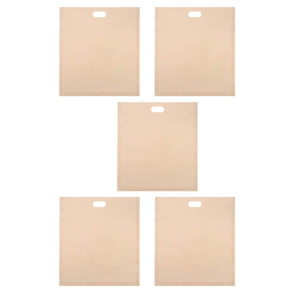 5-Pack Reusable Toaster Bags - Heat Resistant Non-Stick Bread & Sandwich Bags for Toasters, Ovens & Air Fryers - Perfect for Heating Sandwiches, Pizza, Pastries & More