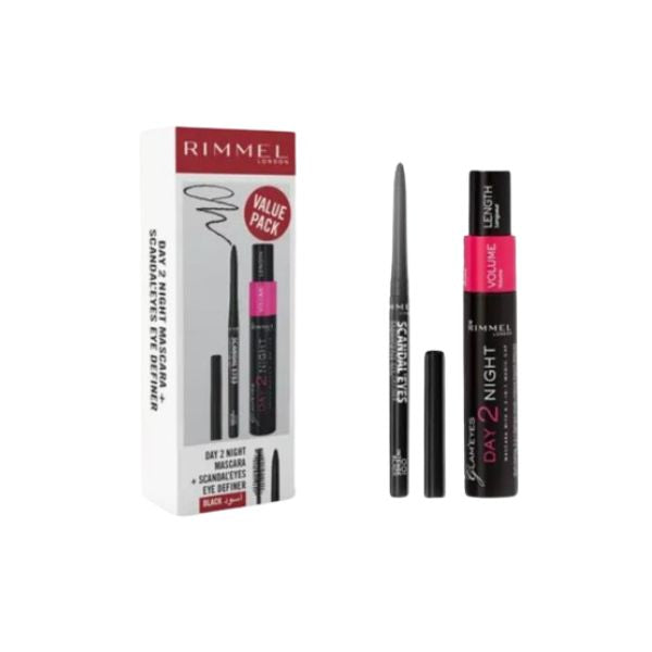 Best Day to Night Mascara & Scandaleyes Eyeliner - Long Lasting Volumizing Mascara & Smudge-Proof Eye Definer for Dramatic Day & Evening Makeup Looks