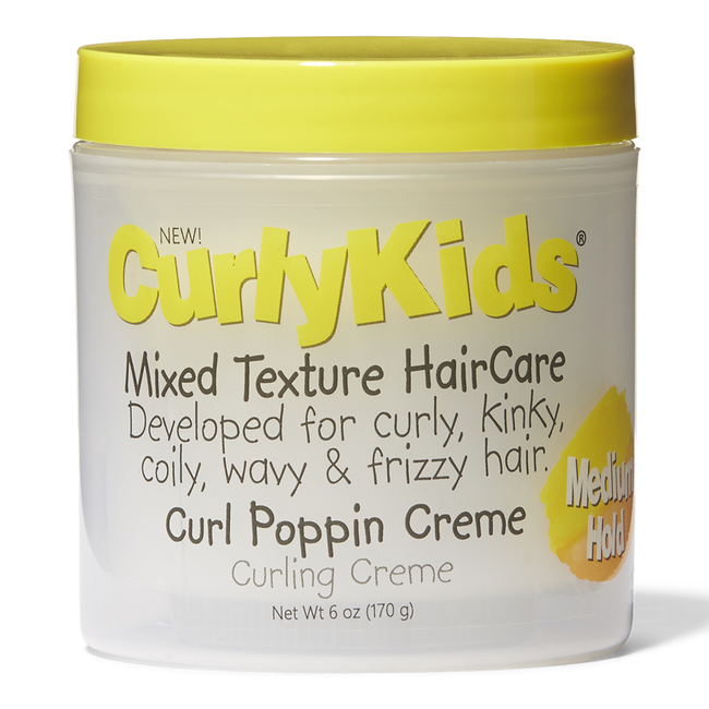 Curlykids Curl Poppin Crème - Natural Curl Defining Cream for Kids & Adults - Hydrating & Frizz Control Hair Styling Product for Curly, Coily & Wavy Hair - Perfect for Daily Styling, Twist Outs & Wash-and-Go Looks