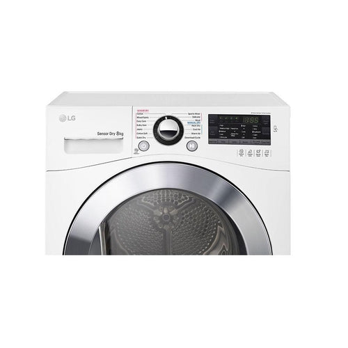 LG TD C80NPW 8kg White Condenser Dryer with Tag On Function - Perfect for Small Laundry Rooms & Energy-Efficient Home Use