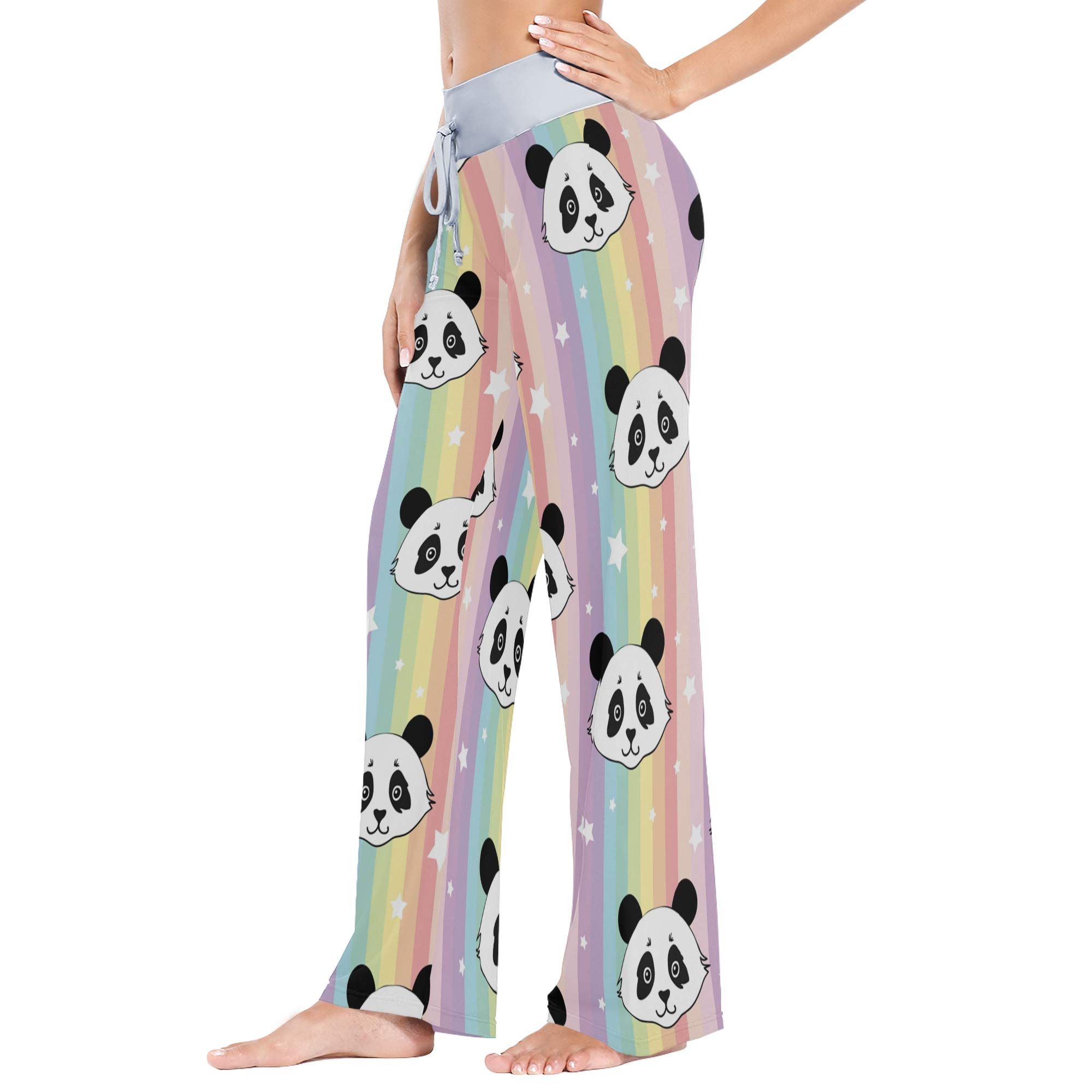 Women's Loose Casual Comfy Pajama Pants with Drawstring - Wide Leg Palazzo Lounge Pants for Sleep, Yoga & Home Relaxation