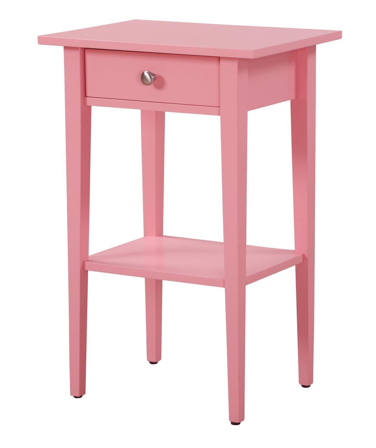 Dalton 1-Drawer Pink Nightstand - 28