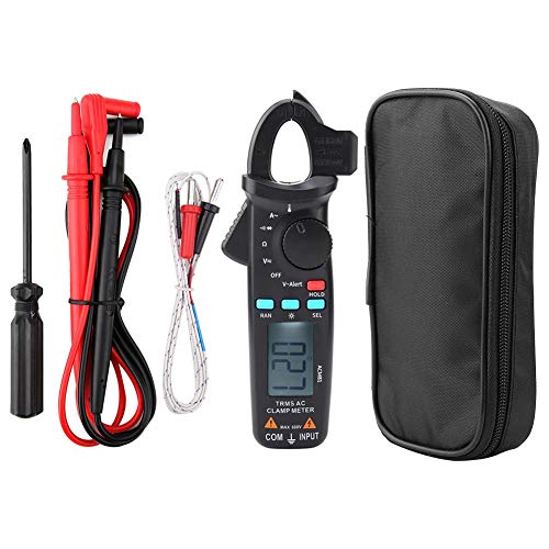 Digital Clamp Meter 2000 Counts - AC/DC Current Voltage Tester, Auto Ranging Multimeter with High Accuracy for Electricians - Includes Screwdriver Test Leads - Perfect for HVAC, Telecommunications & Home Electrical Repairs