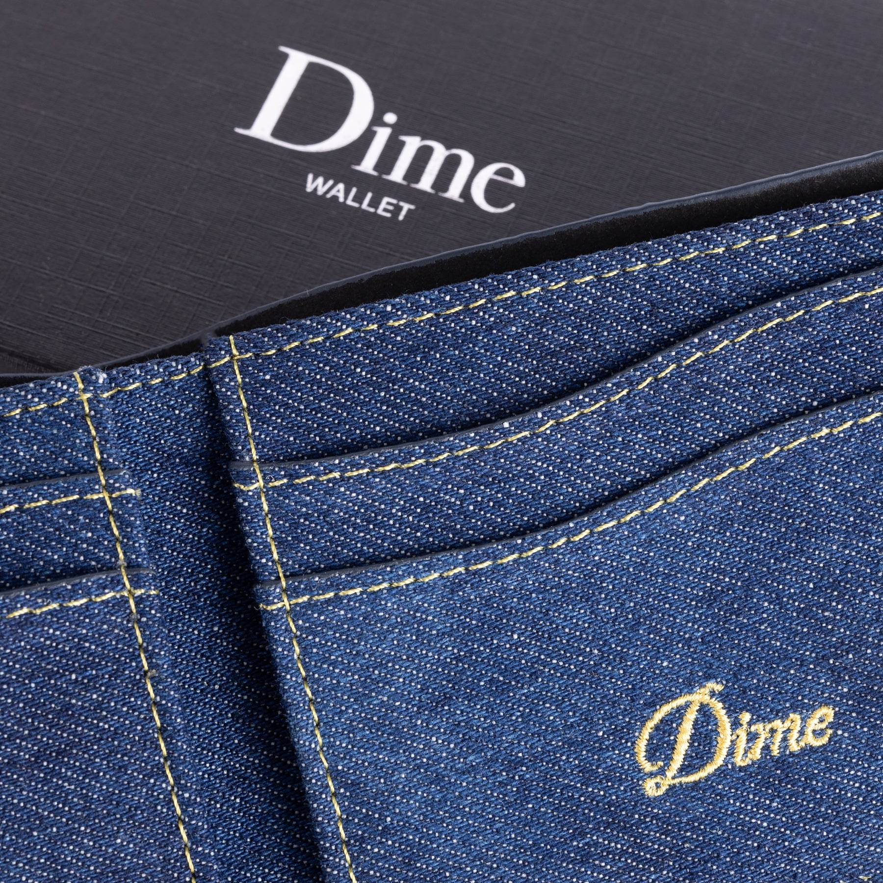 Vintage Indigo Denim Cursive Bifold Wallet for Men & Women - Slim RFID Blocking Leather Wallet for Everyday Use, Travel & Gifts