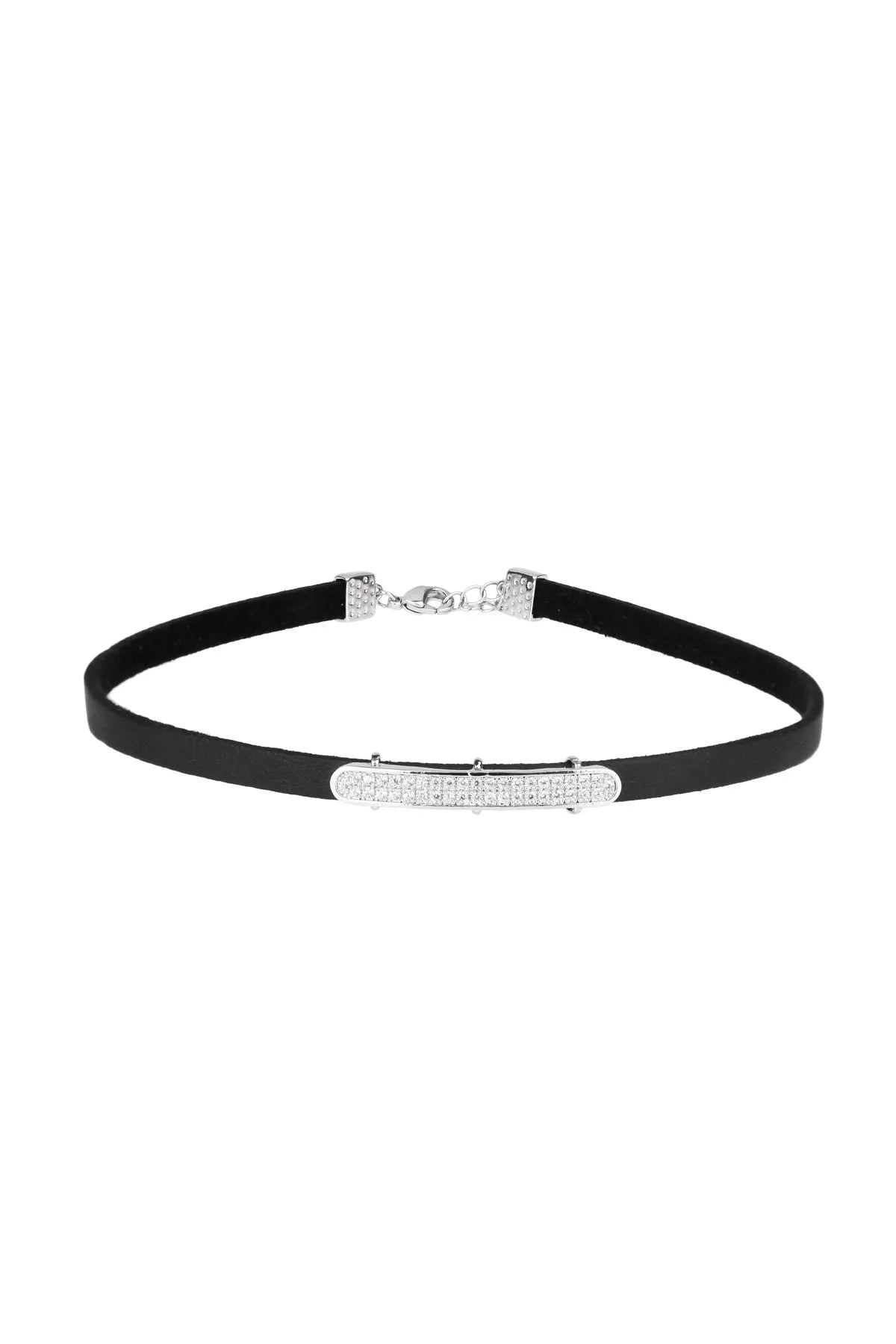 Elegant Crystal Leather Choker Necklace for Women - Gothic Punk Fashion Accessory - Perfect for Parties, Concerts, and Everyday Wear