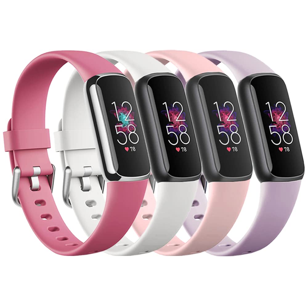 Baaletc Silicone Replacement Band Compatible with Fitbit Luxe - Soft Durable Watch Strap for Women (Small/Large) - Perfect for Workouts, Running & Everyday Wear