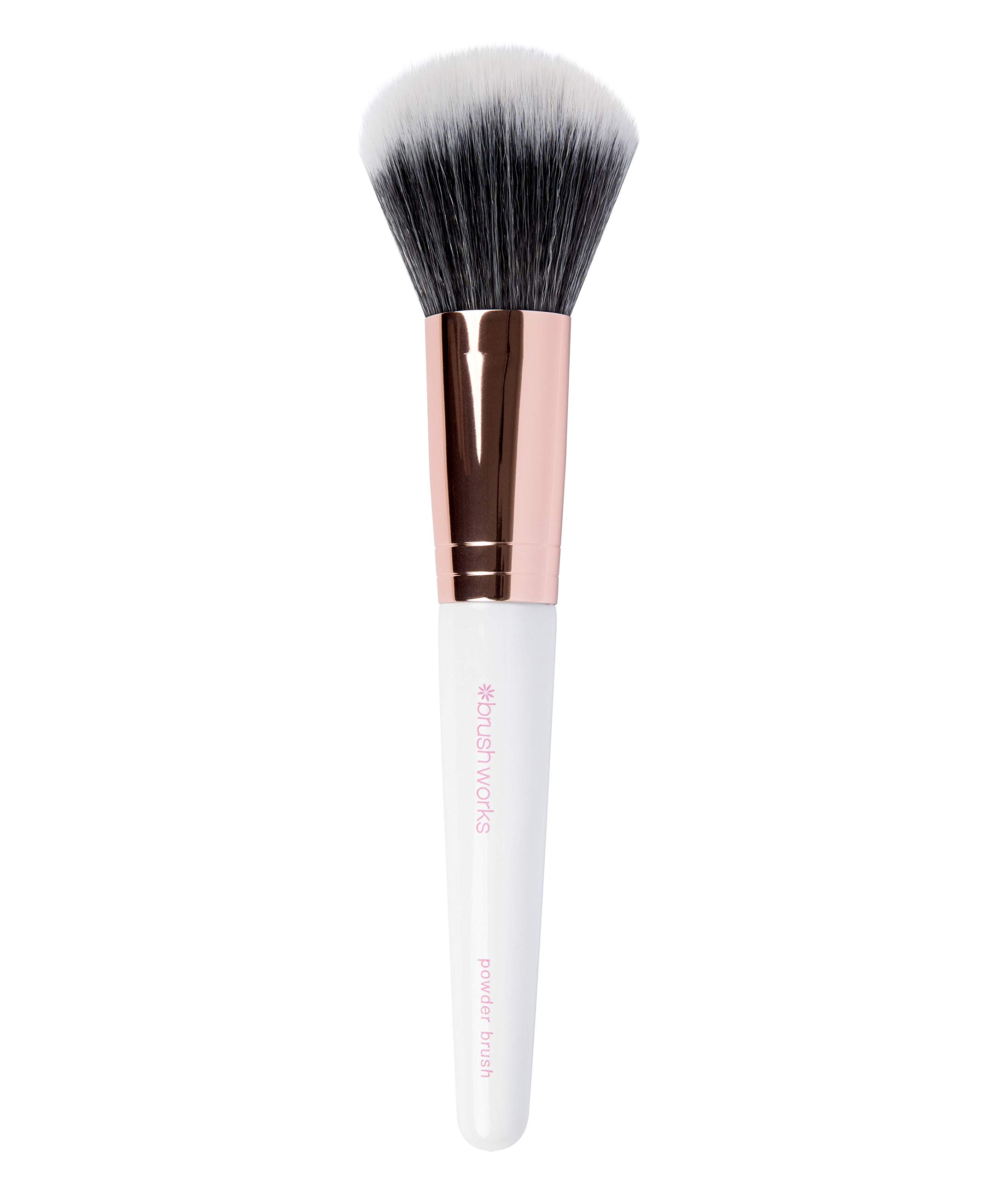 Premium Powder Brush - Soft & Fluffy Makeup Brush for Face, Cheeks & Contouring | Pink & Gold Handle | Ideal for Loose & Pressed Powder, Foundation & Blending (Perfect for Travel & Professional Makeup Kits)
