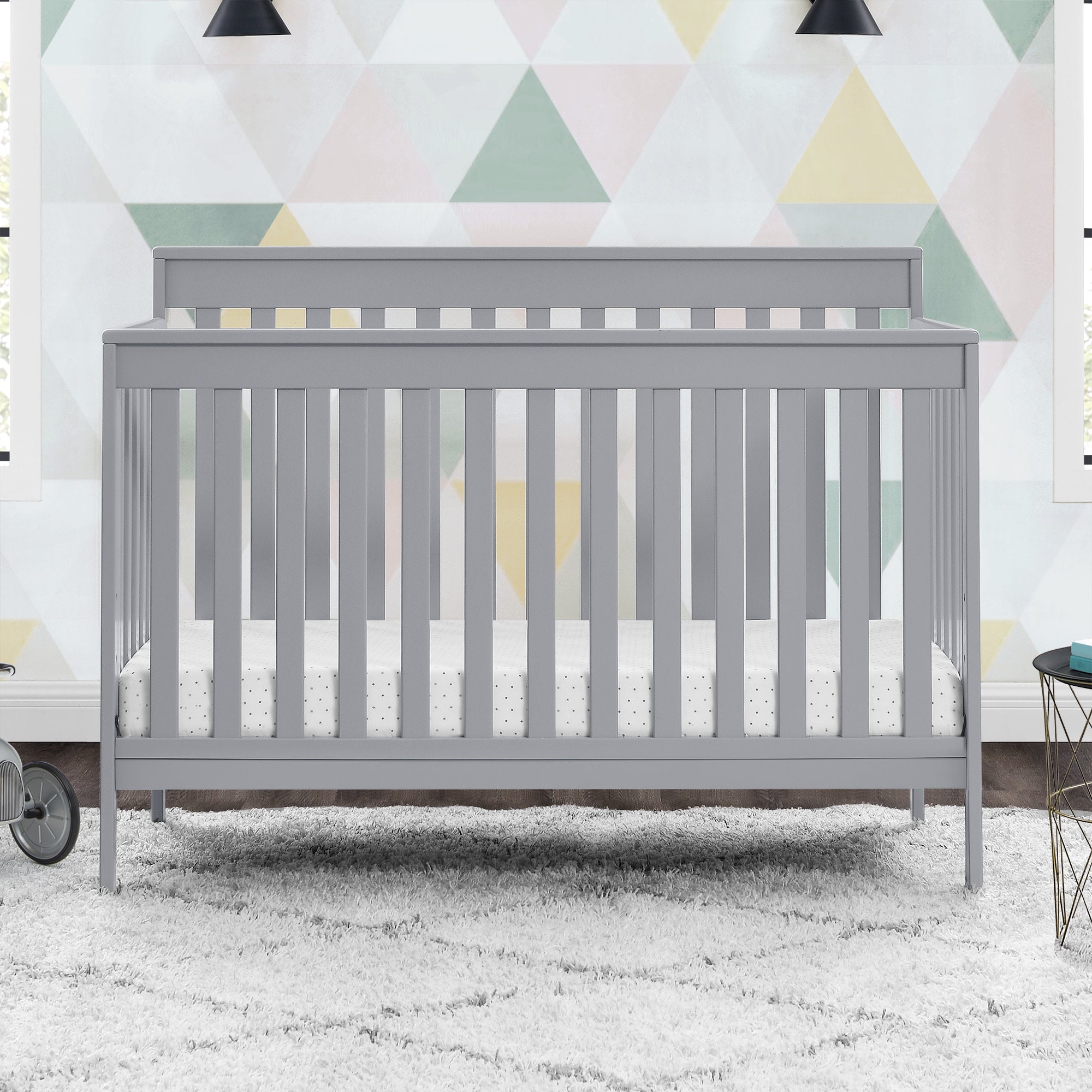 Mercer 6-in-1 Convertible Baby Crib with Storage Drawer & Trundle - Nursery Furniture for Newborn to Toddler Bed | Perfect for Small Spaces & Shared Rooms