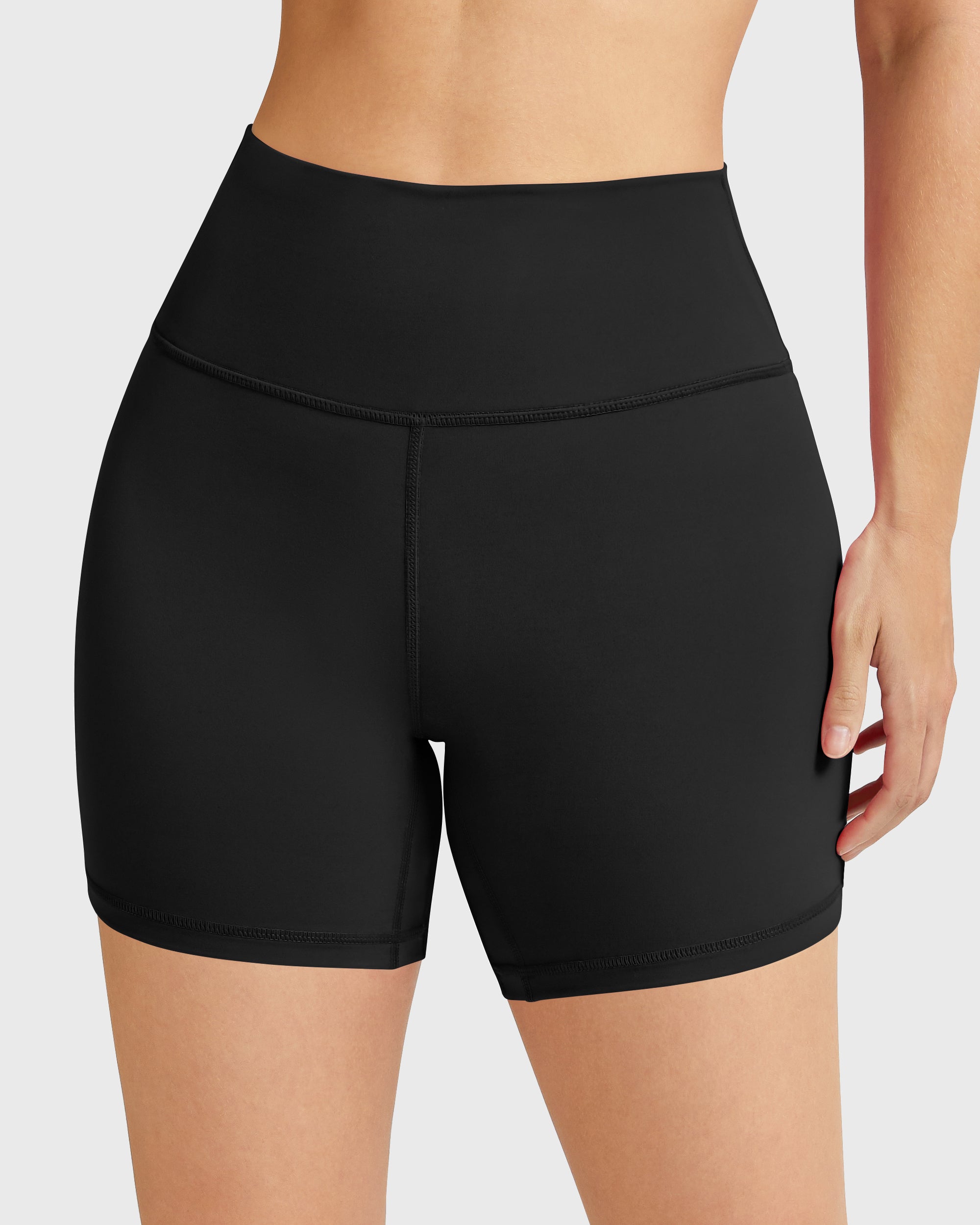 High Waist Biker Shorts for Women - 6 Pack Tummy Control Workout Shorts - Yoga, Running, Gym & Lounge Wear