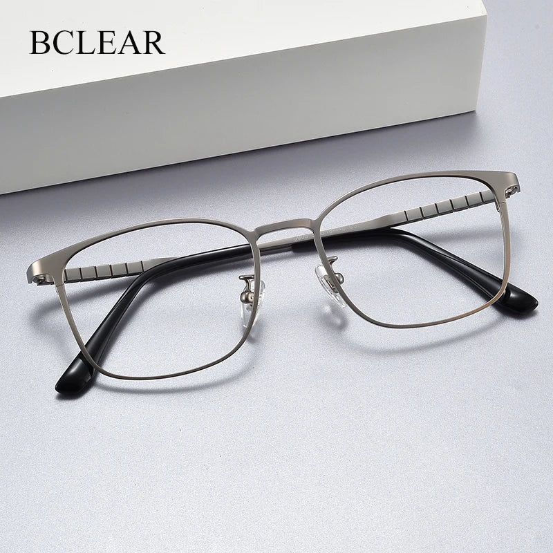 Bclear Women's Full Rim Square Titanium Eyeglasses Frame - Lightweight Durable 85005 for Work, Reading & Fashion Accessories