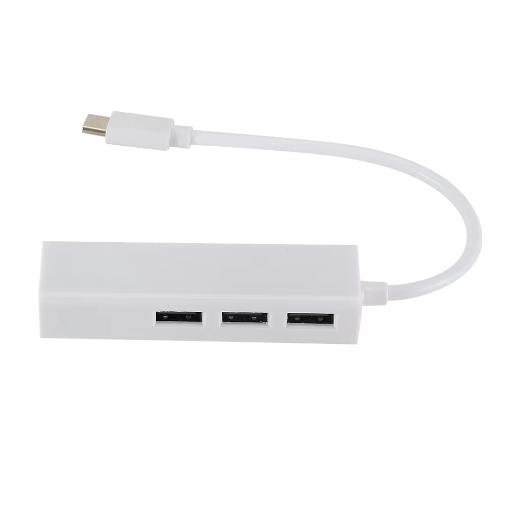 USB C to RJ45 Ethernet Adapter with 3 USB 2.0 Ports - High Speed Wired Internet & Multi-Device Connectivity for MacBook, Chromebook, Gaming & Office Work