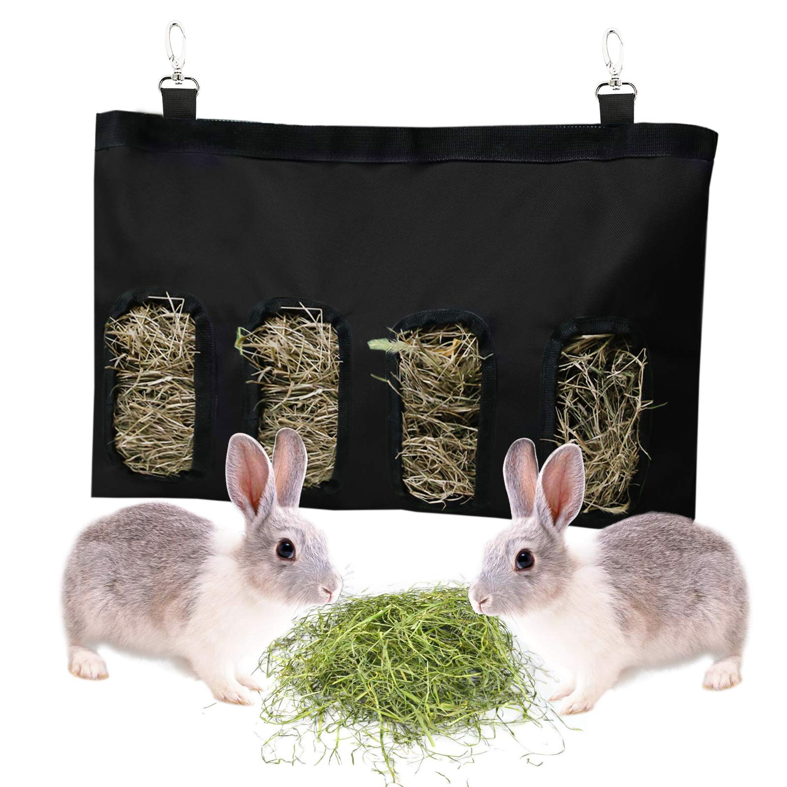 Premium Rabbit Hay Feeder Bag - Waterproof Small Animal Hay Storage for Guinea Pigs, Hamsters, Chinchillas & Bunnies | Durable Pet Accessories for Cage, Hutch & Outdoor Use