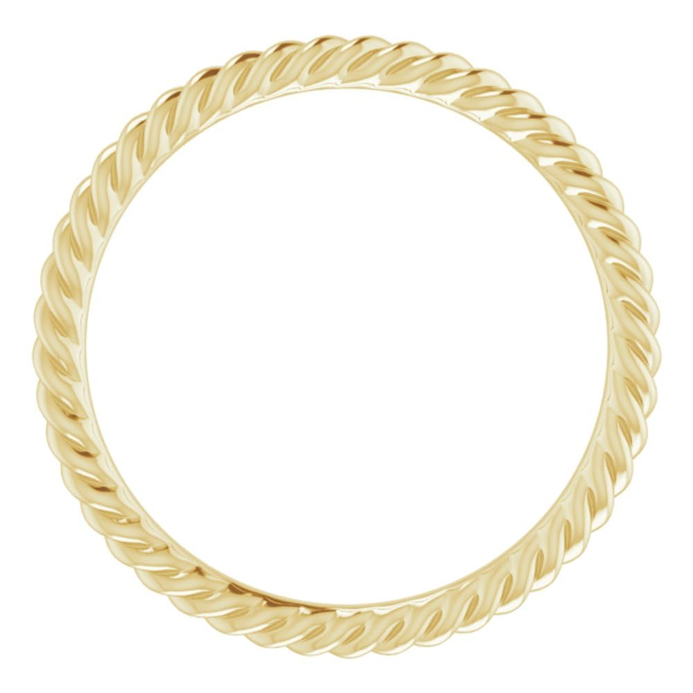 14K Gold 1.5mm Thin Rope Wedding Band Ring for Women - Dainty Bridal Jewelry, Anniversary Gift for Her - Perfect for Engagement, Proposal and Special Occasions