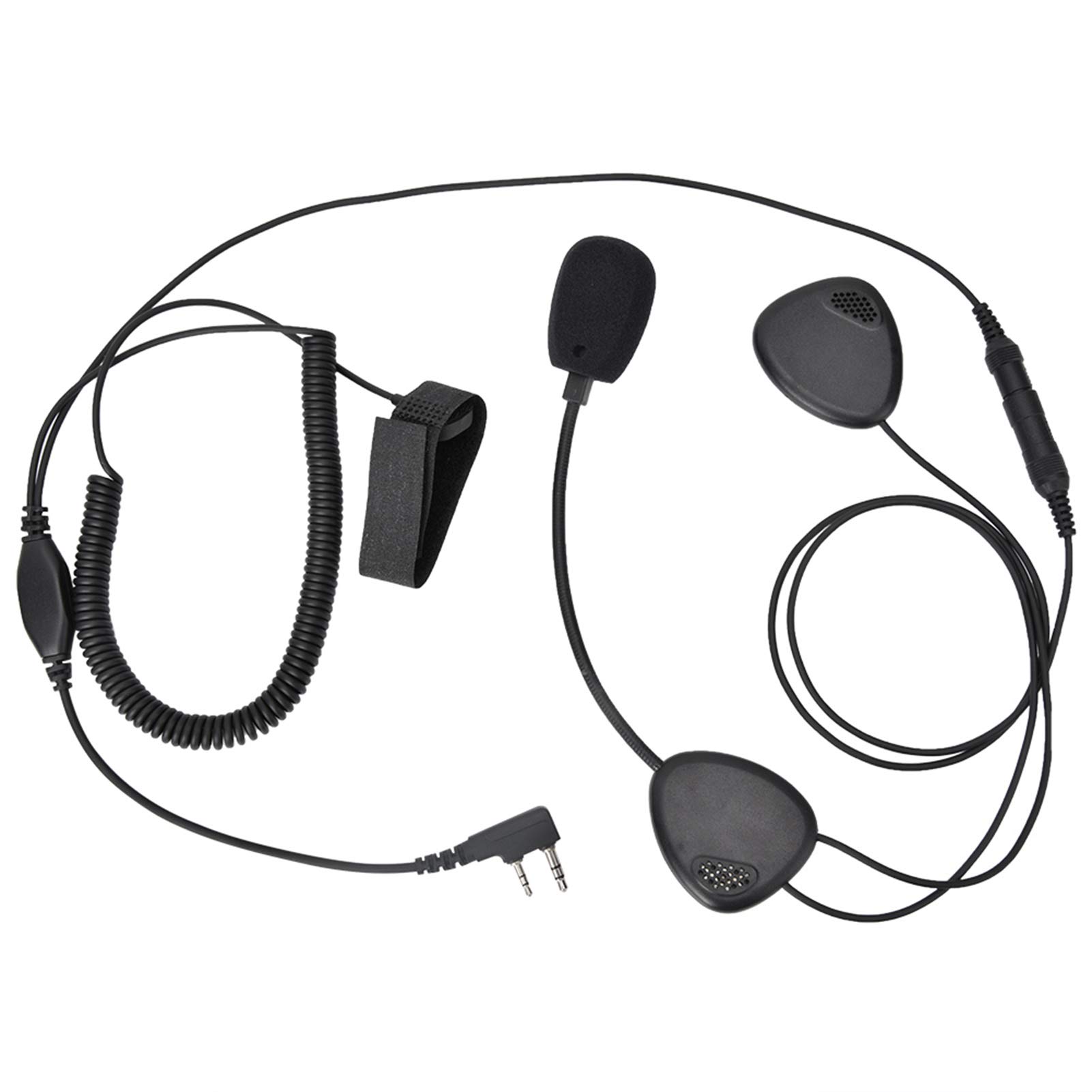 Motorcycle Helmet Headset with Walkie-Talkie Earpiece & Waterproof PTT - Bike Radio Communication System for Motorcycles, Snowmobiles & ATVs - Perfect for Group Riding, Off-Road Adventures & Emergency Communication