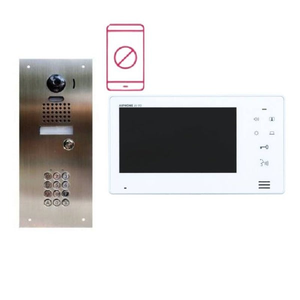 Aiphone Access Control Intercom System Kit - Secure Video Door Phone with Keypad Entry for Home & Business Security | Easy Installation & Remote Monitoring