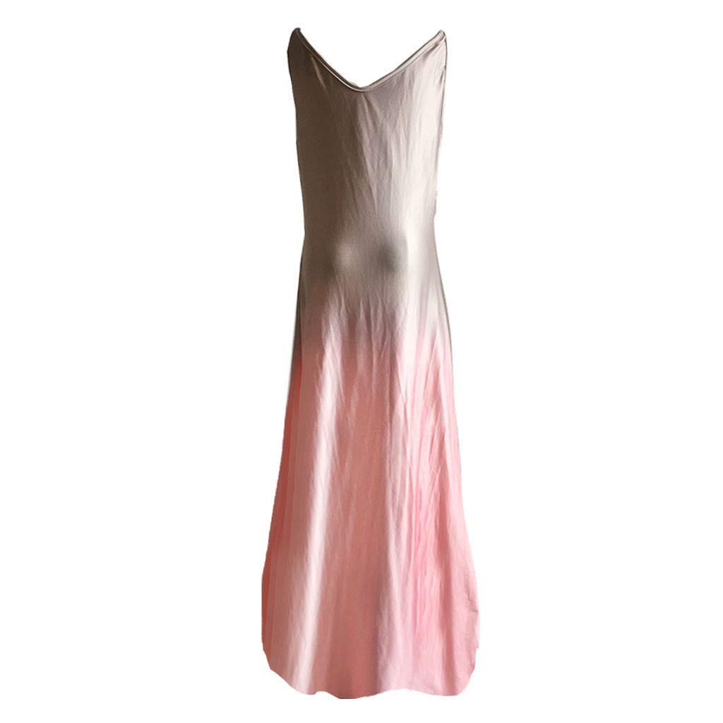 COOKI Women's Boho Tie Dye Maxi Dress - Sleeveless V-Neck Loose Casual Long Dress for Plus Size | Summer Beach Wear, Vacation Outfit, Festival Fashion