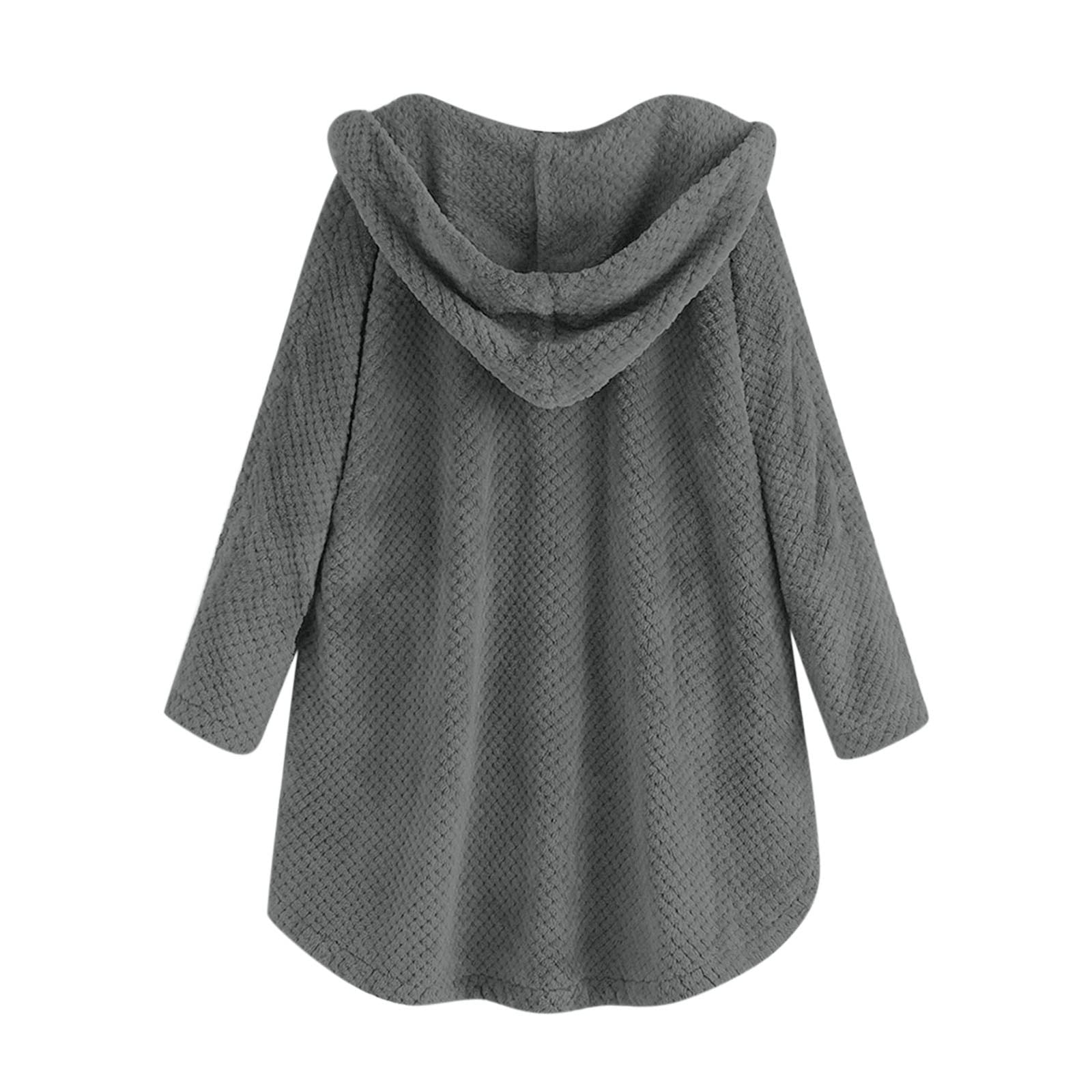 Women's Plush Leather Jacket with Hood - Long Sleeve Solid Color Casual Coat for Winter | Fashion Outerwear for Street Style & Outdoor Activities
