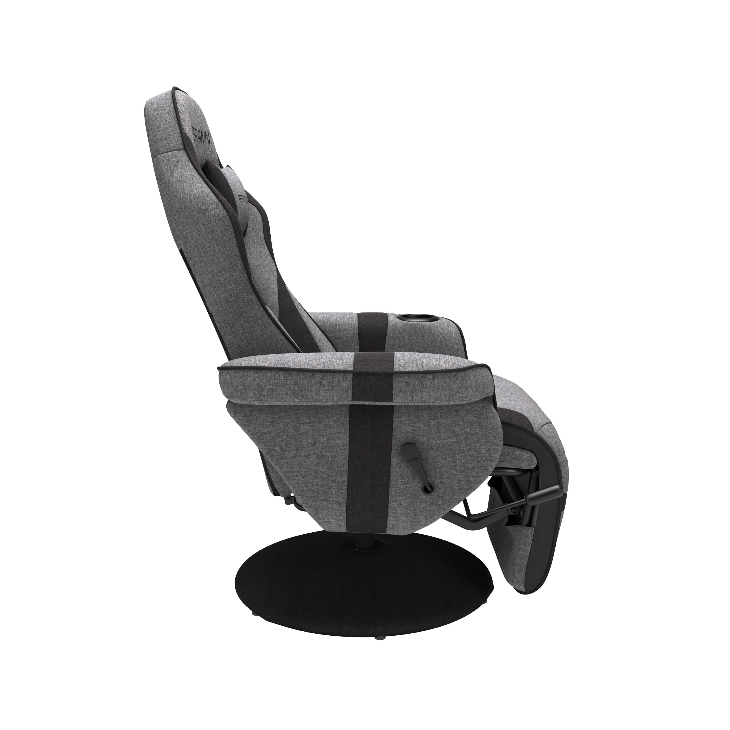 RESPAWN 900 Ergonomic Gaming Recliner Chair with Adjustable Leg Rest & Footrest - Gray Fabric Gaming Chair for PC, Console & Home Theater - Perfect for Gaming, Streaming & Relaxing