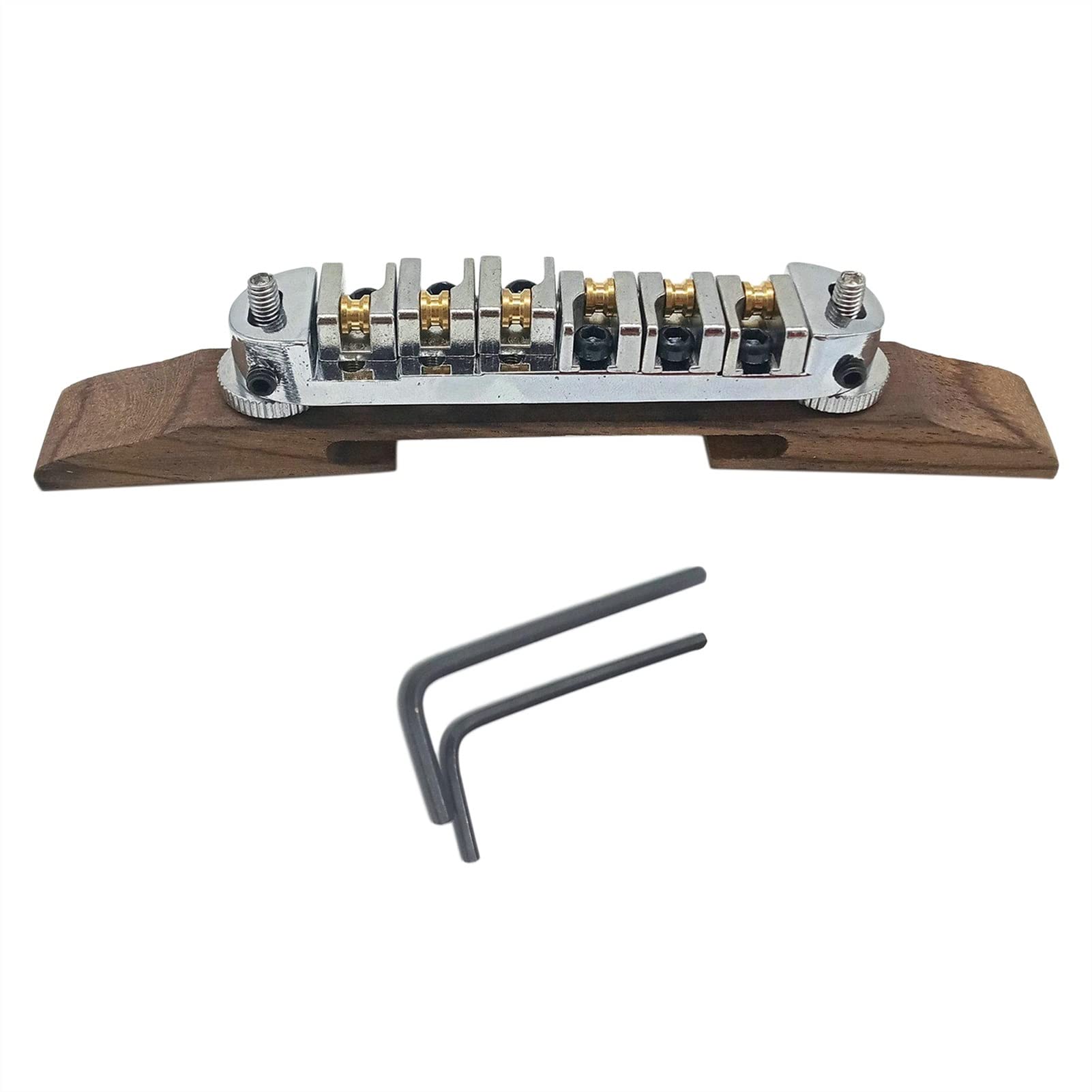Premium Guitar Bridge Roller Saddle - Gold/Chrome/Black-Plated Replacement Part for Acoustic & Electric Guitars (Silver) - Perfect for Guitar Repair, Upgrades & Smooth String Action Adjustment