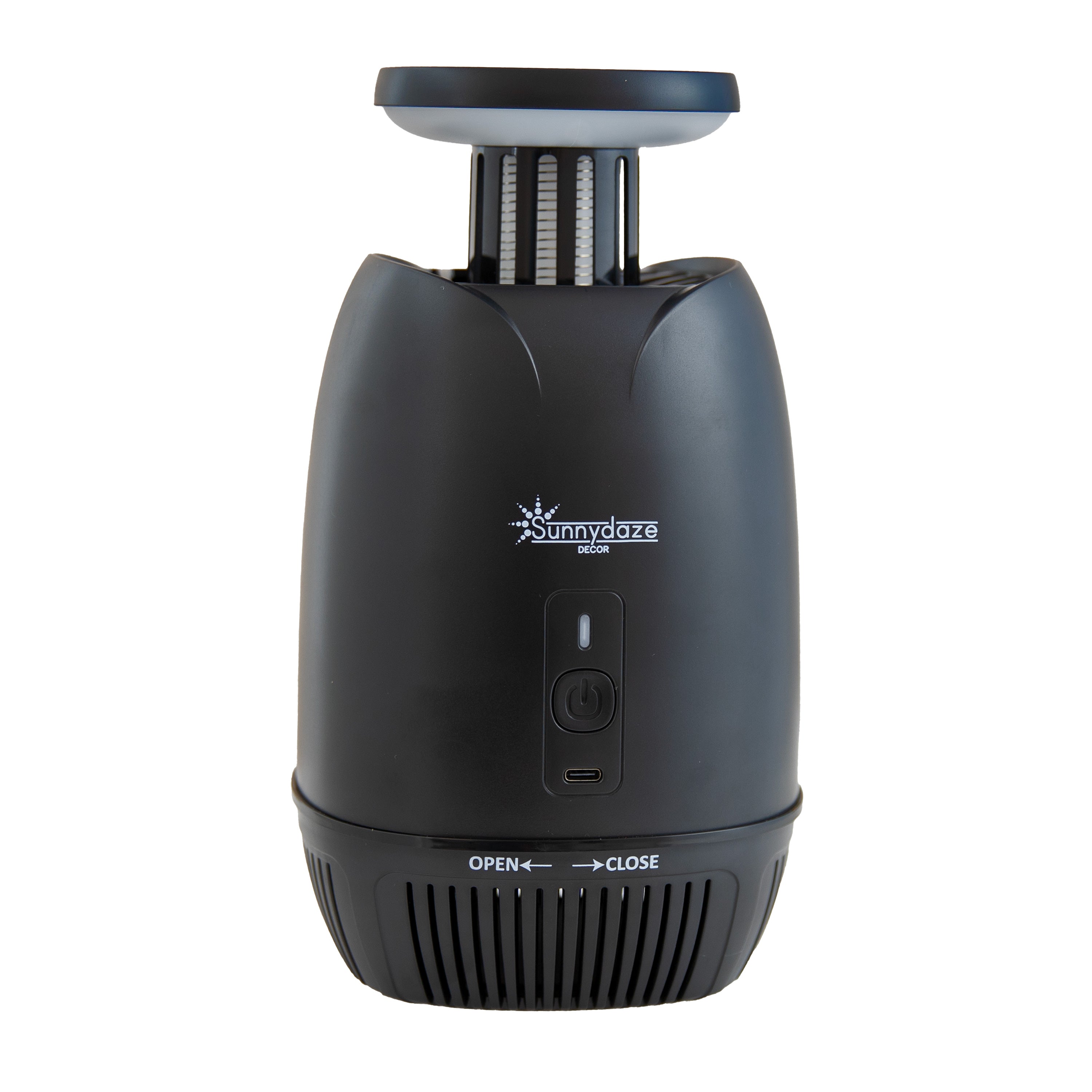 Sunnydaze Electric Bug Zapper Light with Fan - Portable Tabletop Mosquito Killer for Indoor & Outdoor Use - Perfect for Patio, Deck, Camping, and Backyard Gatherings