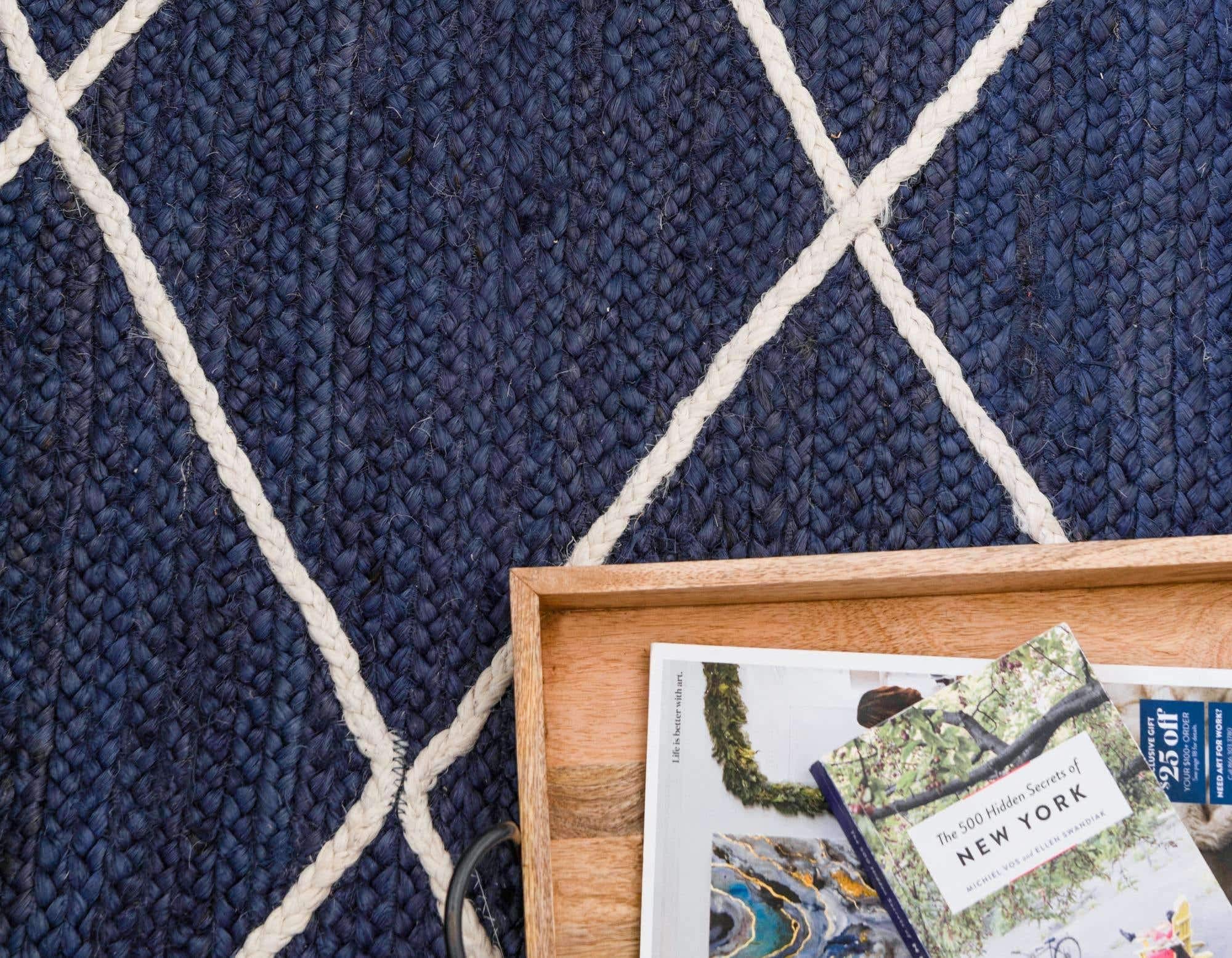 Unique Loom Braided Jute Trellis Area Rug - 4'1