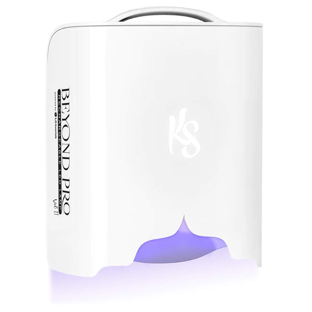KIARA SKY Beyond Pro Rechargeable LED Nail Lamp for Gel Polish - Professional UV/LED Curing Light for Manicure & Pedicure at Home or Salon (White)