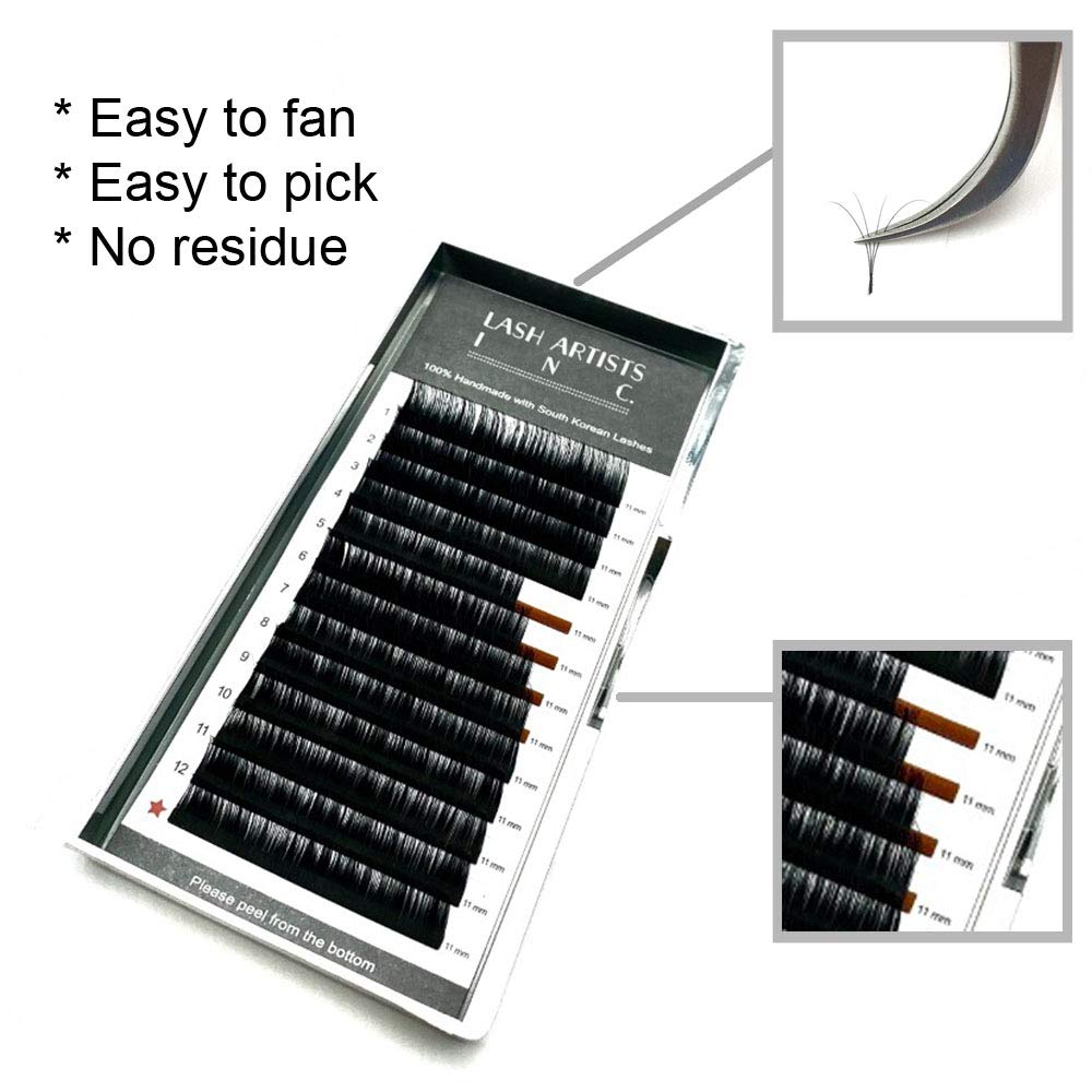 Professional Eyelash Extensions Kit for Lash Artists - 13 Rows per Tray with C Curl & D Curl (0.03mm & 0.05mm) - Perfect for Volume, Mega Volume, Russian Volume, Hybrid & Classic Lash Styles - Salon & Home Use