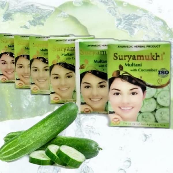 Organic Multani Mitti Clay Powder for Face Pack - Cucumber Flavor | Bio Organic Fullers Earth Clay for Glowing Skin | Combo Pack for DIY Skincare & Spa Treatments at Home