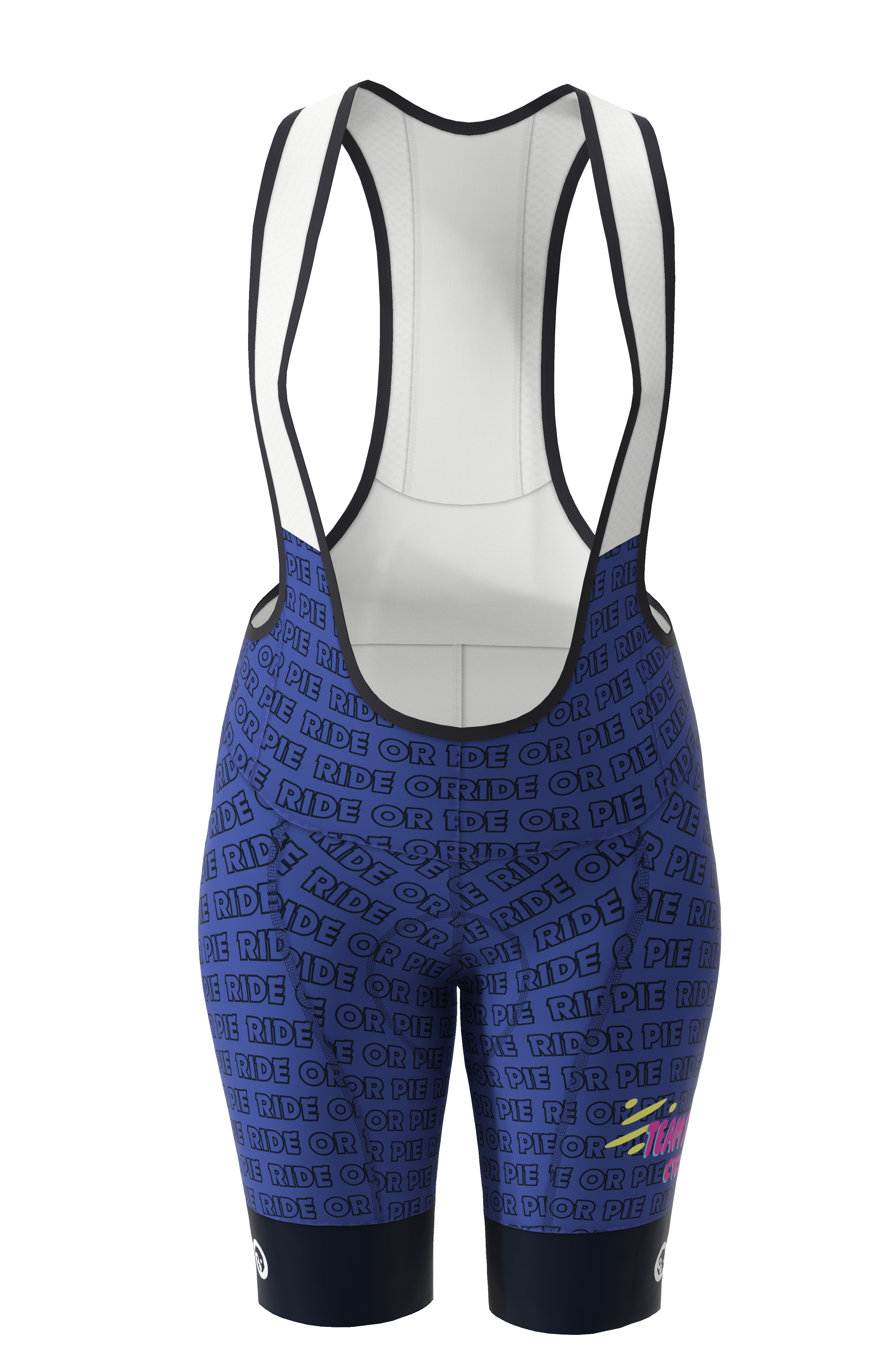 Team Snacks Speed Bib Shorts - High-Performance Cycling Shorts for Men & Women | Ride or Pie Purple | Perfect for Road Biking, Indoor Training & Long-Distance Rides