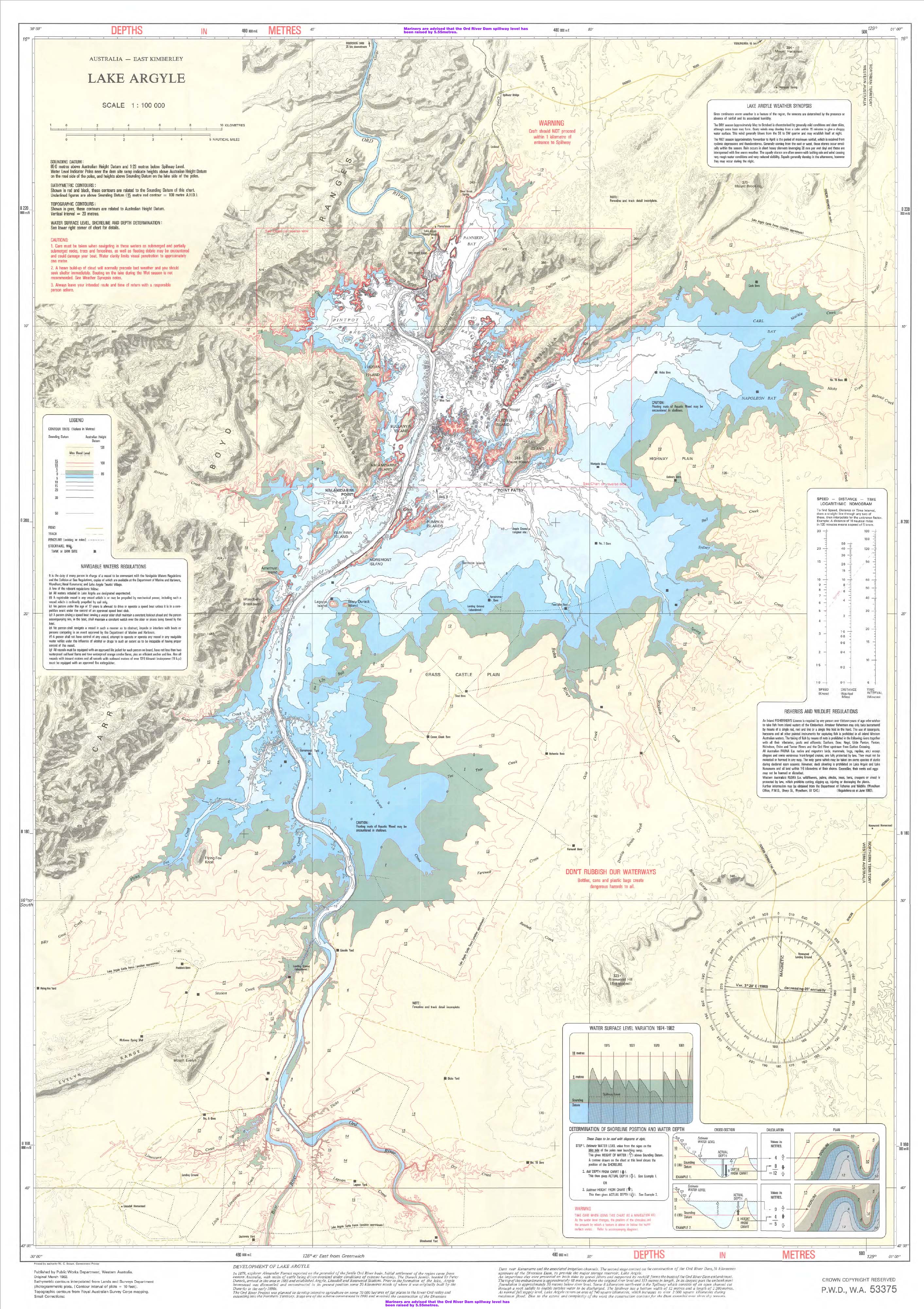 Lake Argyle DPI Chart - High Resolution Fishing Map for Bass & Walleye | Perfect for Anglers & Boating Enthusiasts
