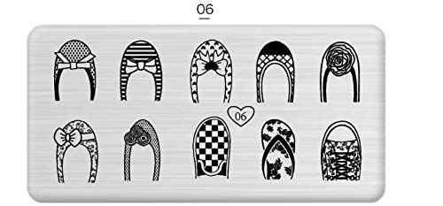 SYGA Heart_06 Style Nail Art Stamping Plates - 1PC Nail Image Sticker for DIY Manicure, Perfect for Valentine's Day, Bridal, and Party Nail Designs