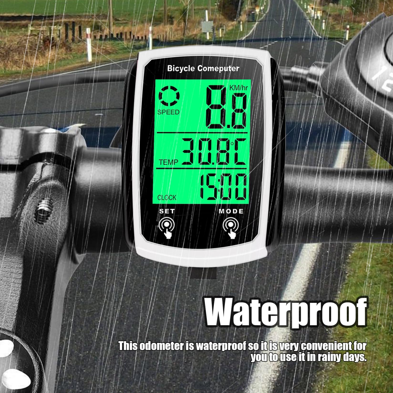 **Waterproof Wireless Bike Speedometer with LCD Backlight & GPS - Accurate Cycle Computer for Road Bikes & MTB - Perfect for Cycling, Commuting & Outdoor Adventures**