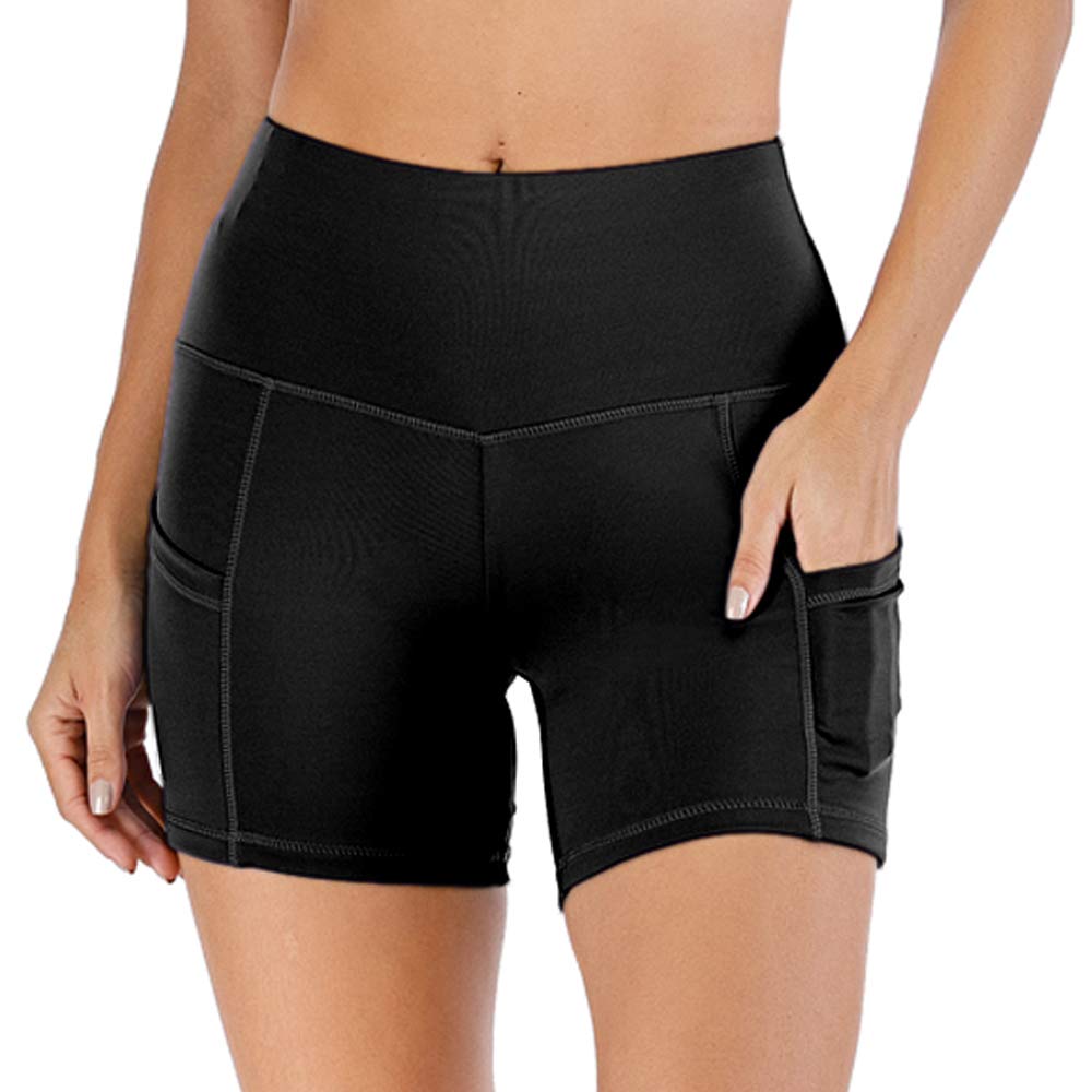 High Waist Workout Shorts for Women - Tummy Control Yoga Gym Running Shorts with Side Pockets | Perfect for Yoga, Running, Gym & Casual Wear