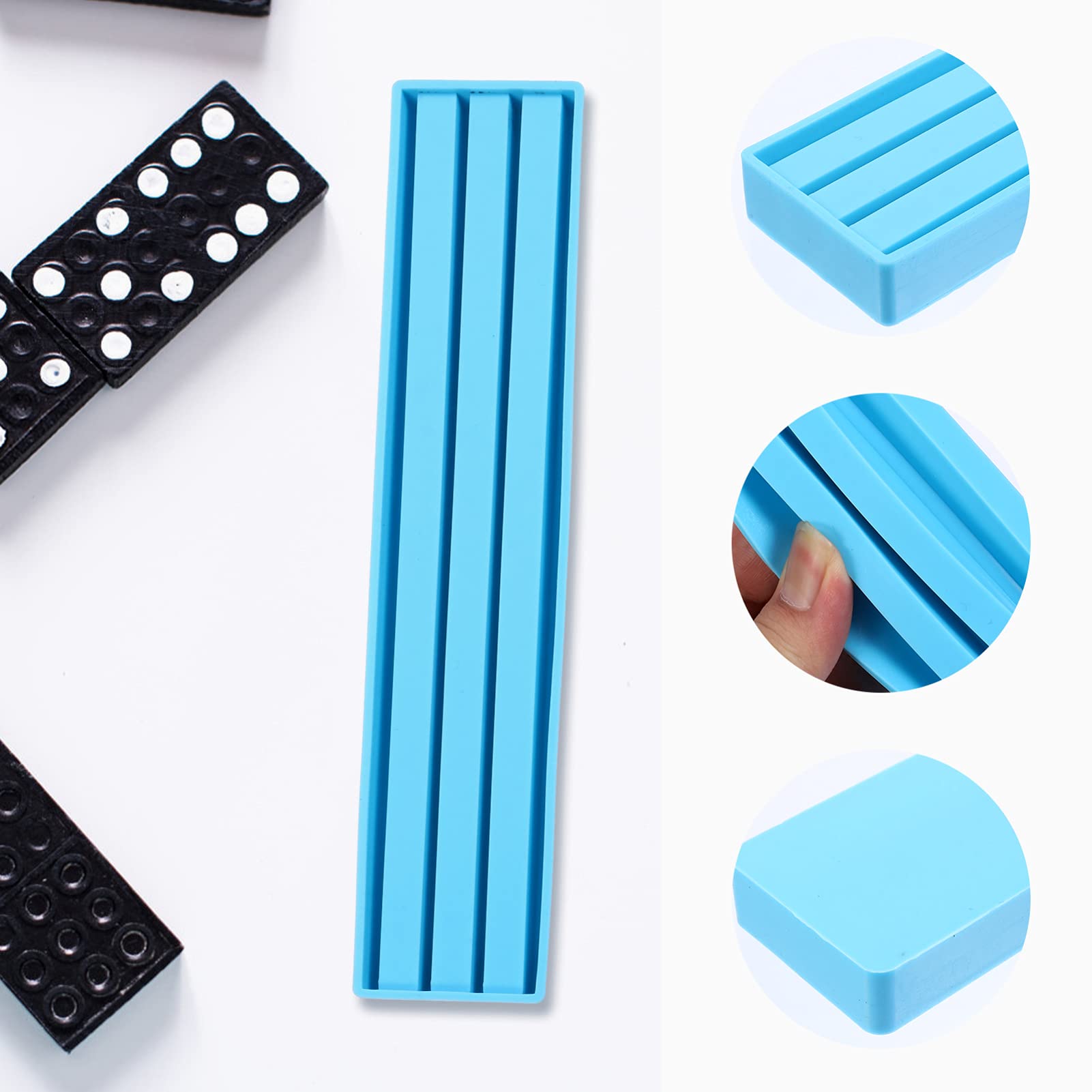 Healifty Silicone Domino Molds for Resin Casting - DIY Epoxy Craft Making Tool with Storage Box | Perfect for Jewelry, Coasters, and Home Decor Projects