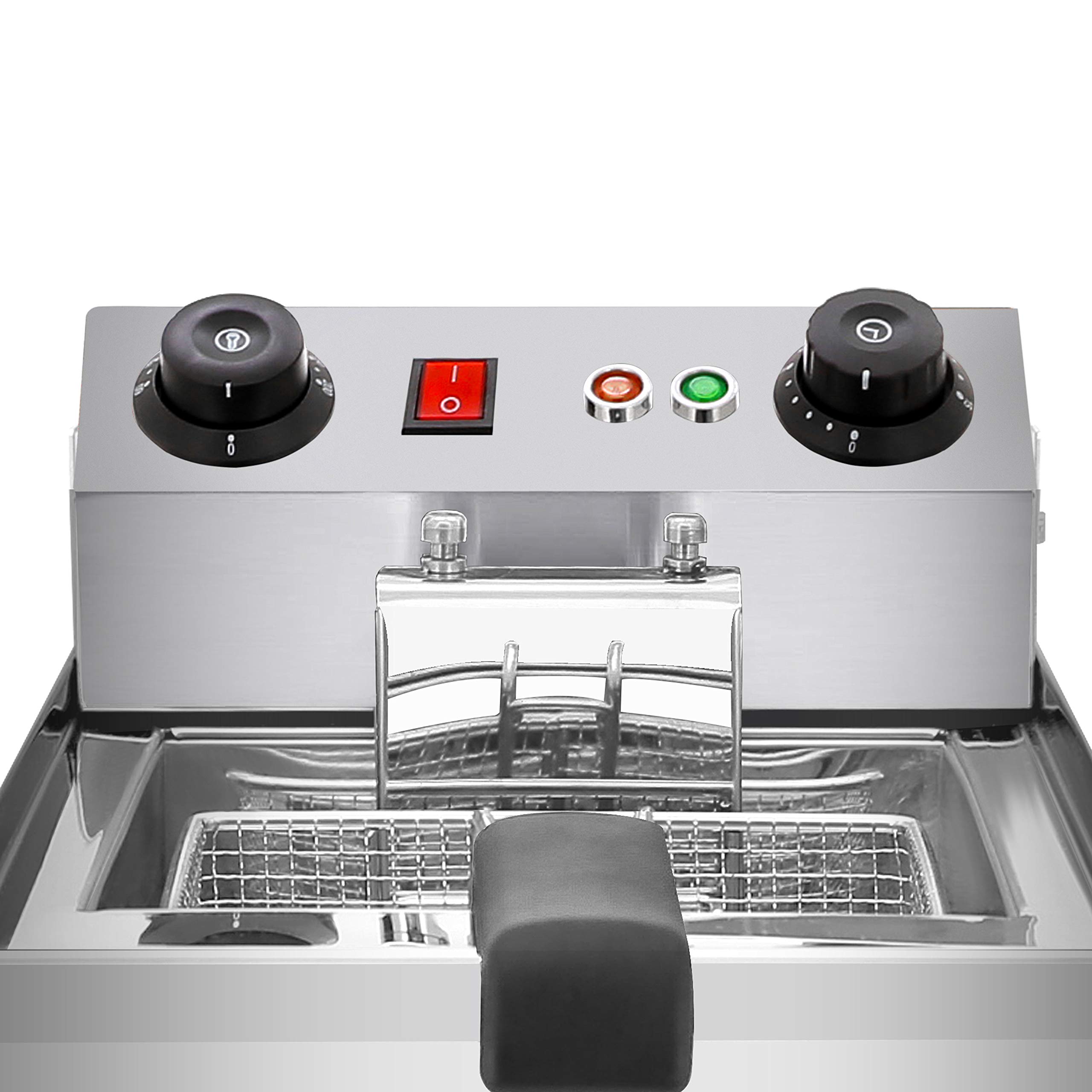 ALDKitchen Commercial Deep Fryer - 11.5L Electric Oil Fryer with Removable Basket, Stainless Steel Snack Machine 110V for Restaurants, Food Trucks & Home Use