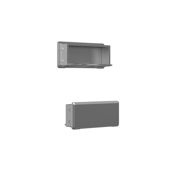 75x30mm Rectangular Handrail End Cap - Durable Metal Finish for Stair Railings, Balcony & Deck Safety - Perfect for Indoor & Outdoor Use