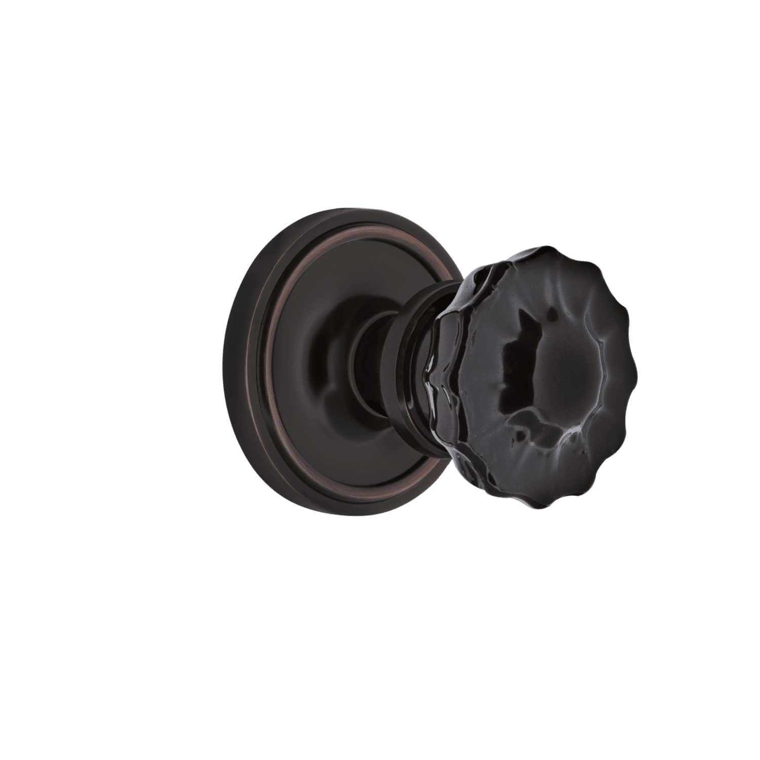 Vintage Bronze Rosette with Black Crystal Knob - Elegant Cabinet & Drawer Pull for Kitchen, Bathroom, and Furniture Hardware Upgrade