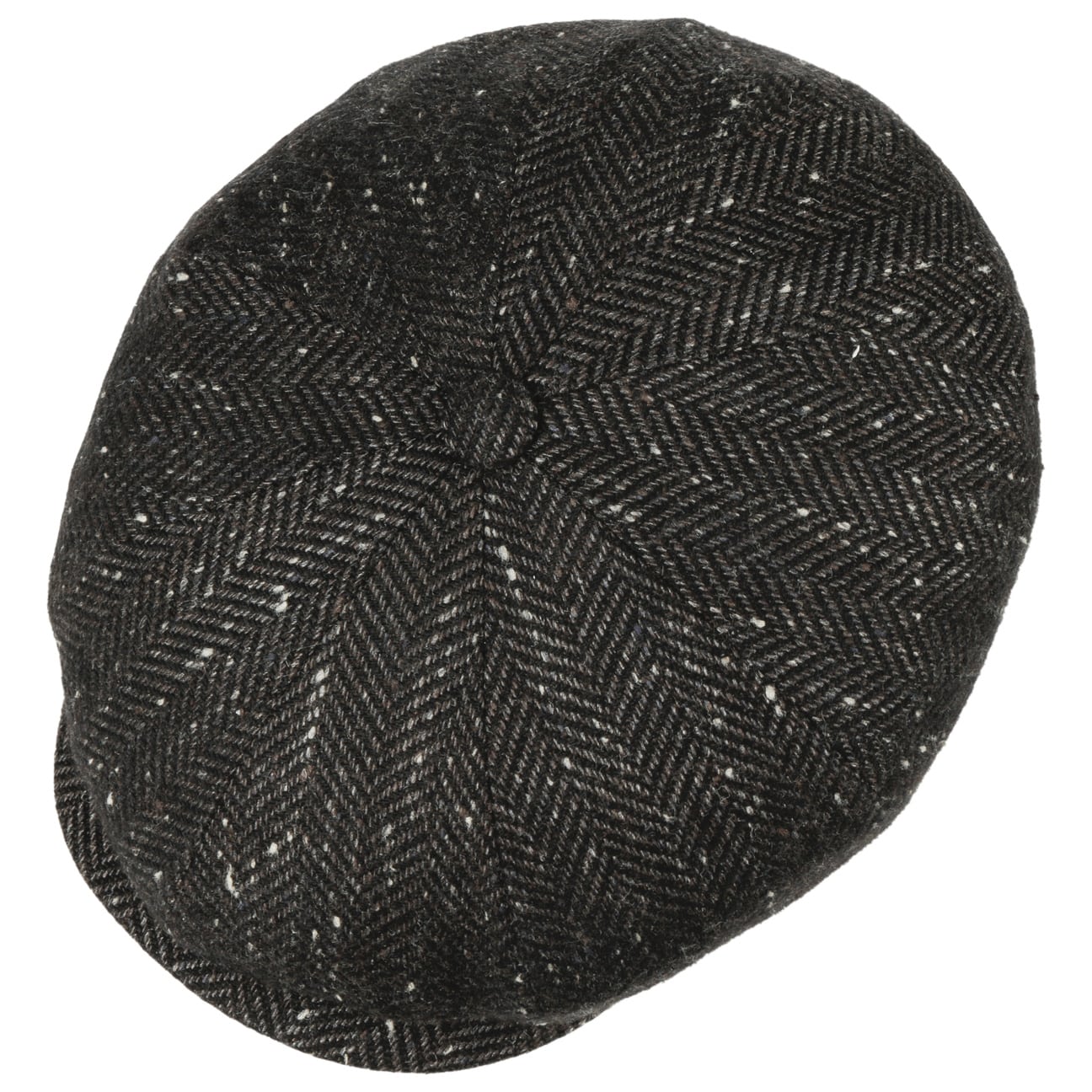 JJ Hats Premium 8-Panel Herringbone Kashmir/Silk Cap - Stylish Unisex Baseball Hat for Outdoor Sports & Casual Wear