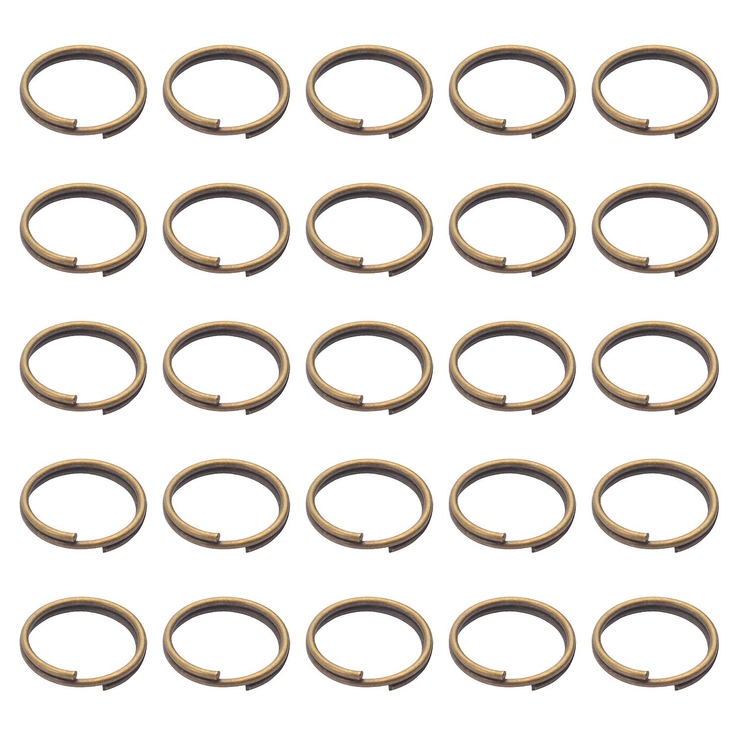 BronaGrand 200-Piece Small Bronze Key Rings - 10mm Split Ring Keychains for Key Organization | Perfect for Keychains, DIY Crafts, Jewelry Making & Home Organization