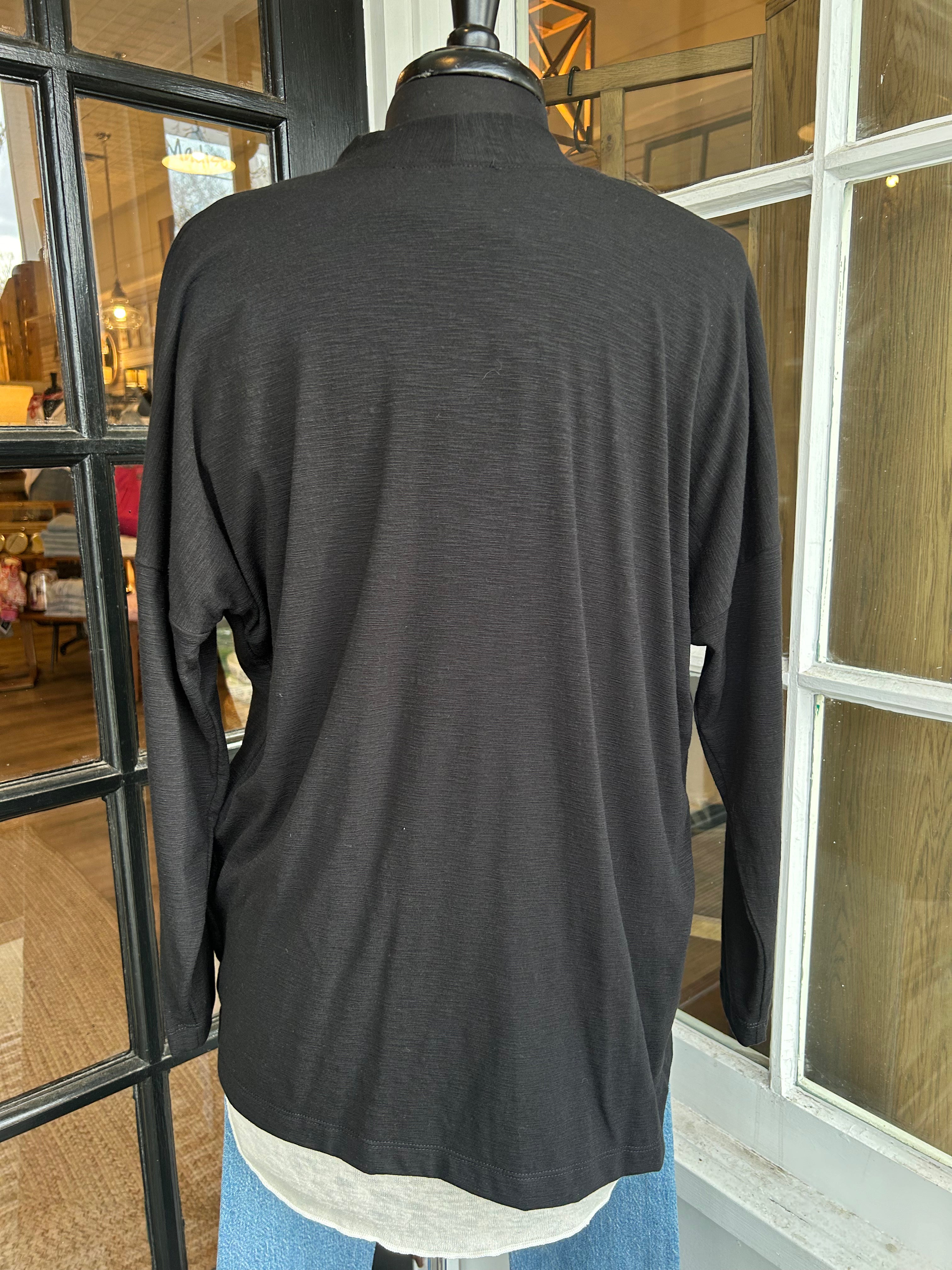 Black Farina Open Cardigan for Women - Lightweight Knit Cardigan for Office, Date Night & Casual Wear