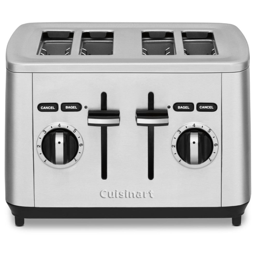 Refurbished CUISINART CPT-14 4-Slice Stainless Steel Toaster with Warranty - Perfect for Breakfast, Office, or Dorm Room Use
