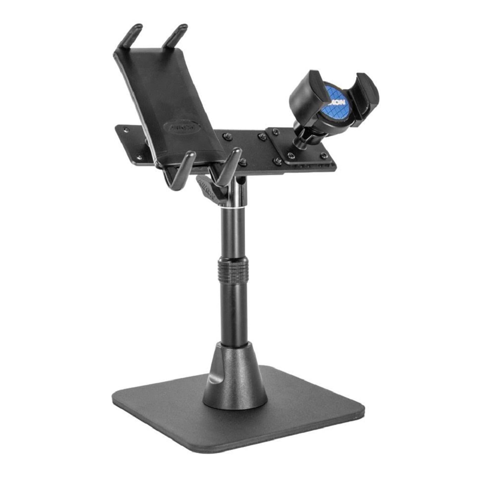 ARKON Mounts TW Broadcaster Combo Stand - Adjustable Midsize Tablet & Phone Mount Holder for Live Streaming, Vlogging & Gaming (TWBHD8SM6) - Perfect for YouTube, Twitch & Facebook Live Broadcasts