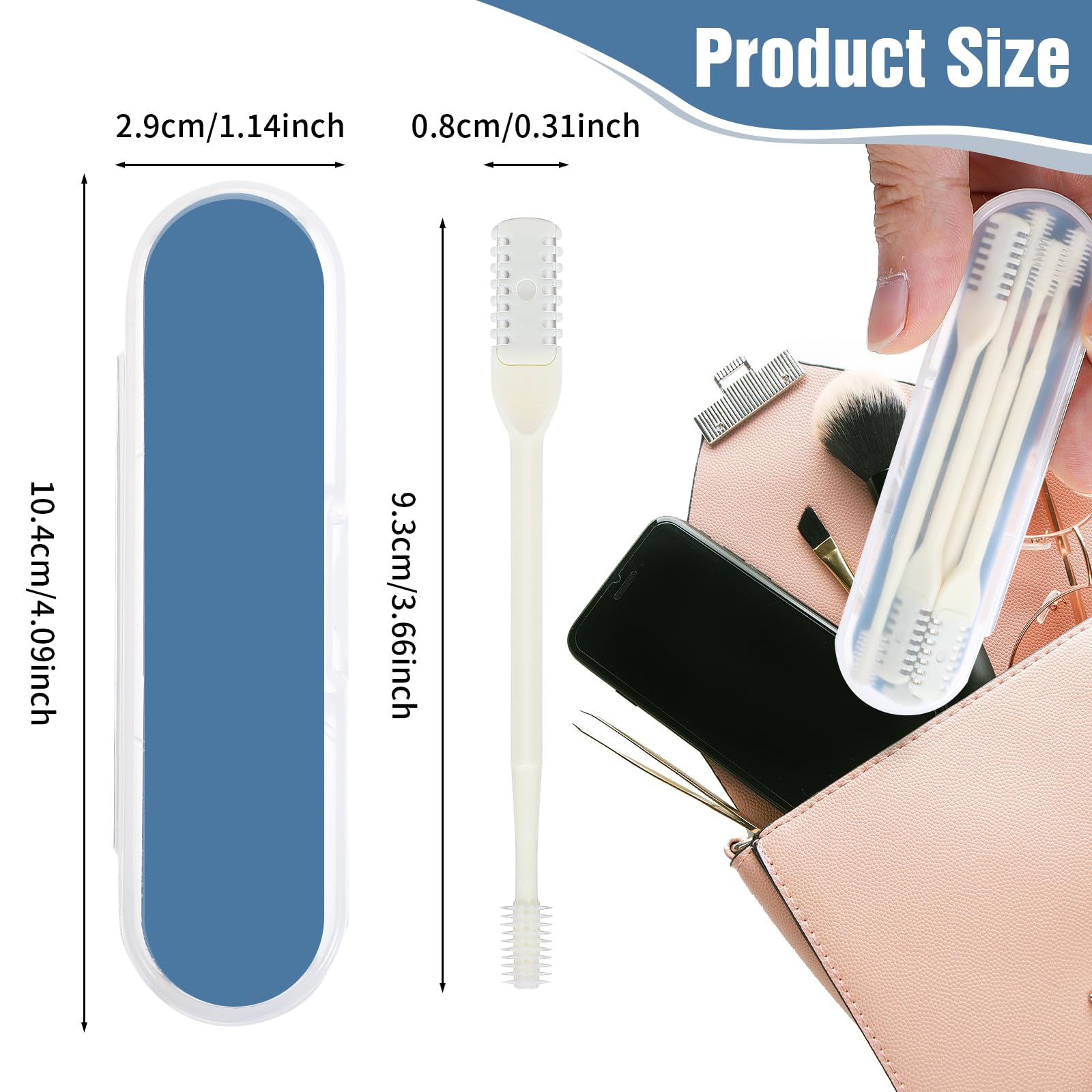 4Pcs 2-in-1 Nasal Hair Trimmer, Double Sided Nose Hair Clipper with 360° Rotation - Manual Nostril Hair Remover for Men & Women - Perfect for Travel, Grooming Kits & Personal Care