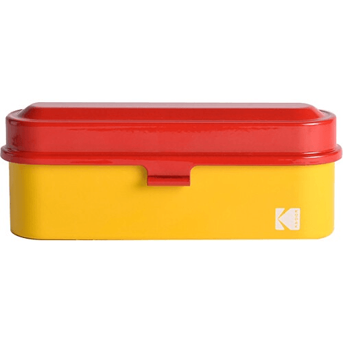 Kodak Steel 135mm Film Storage Case (Red Lid/Yellow Body) - Protect & Organize Your 35mm Film Rolls for Photography Enthusiasts & Professional Photographers