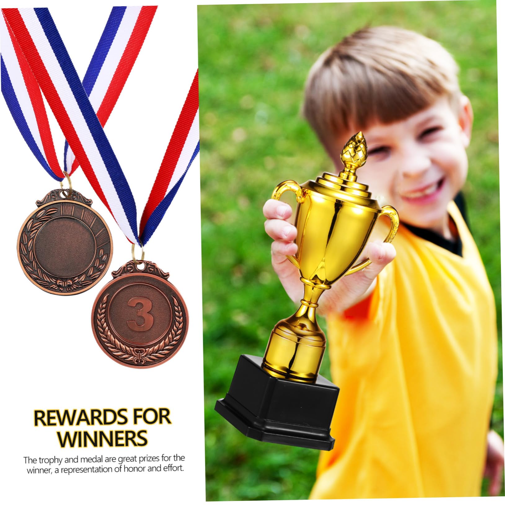 SUPVOX Plastic Award Trophy - Gold Prize Cup Toy for Kids, Sports, School Rewards & Party Games - Perfect for Competitions, Achievements & Fun Events