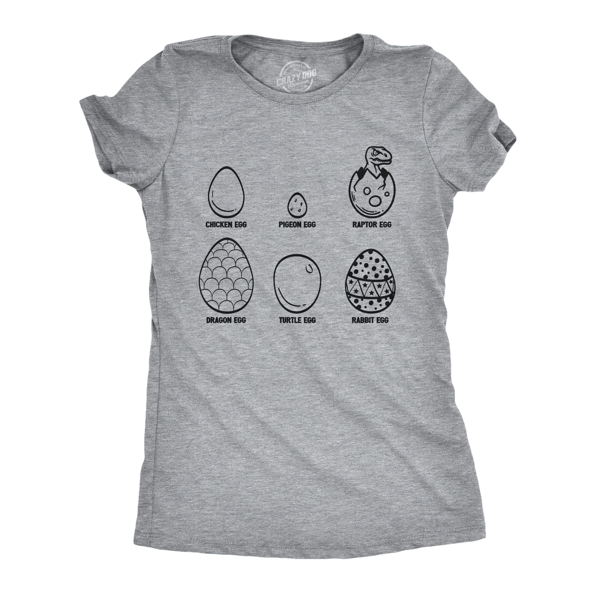 Funny Women's Egg Types T-Shirt - Sarcastic Egg Design Tee for Ladies | Perfect for Casual Wear, Gifts & Egg Lovers