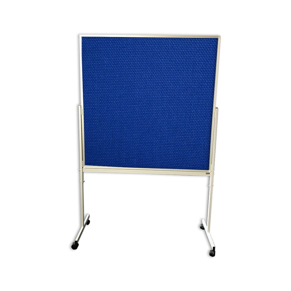 1200mm High Double Sided Fabric Pinboard with Wheels - Adjustable Height & Multiple Color Options for Office, Classroom or Home Organization
